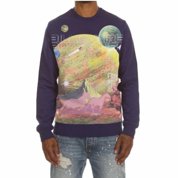 New! Billionaire Boys Club Free Embroidered Crewneck Sweatshirt 33507 - Picture 2 of 15